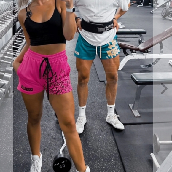 Kill Crew Muay Thai Flame Hot Pink Mesh Unisex Shorts XS - Picture 5 of 5